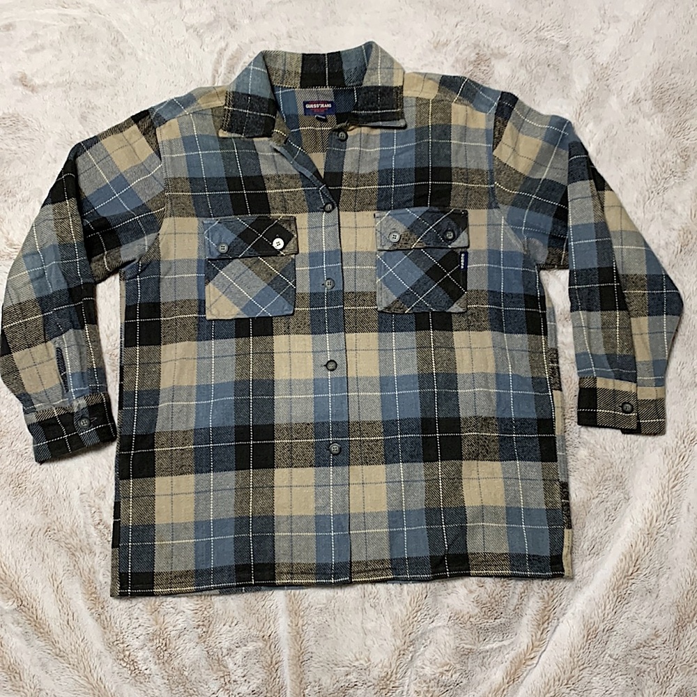 Guess plaid cotton shirt jacket (shacket)